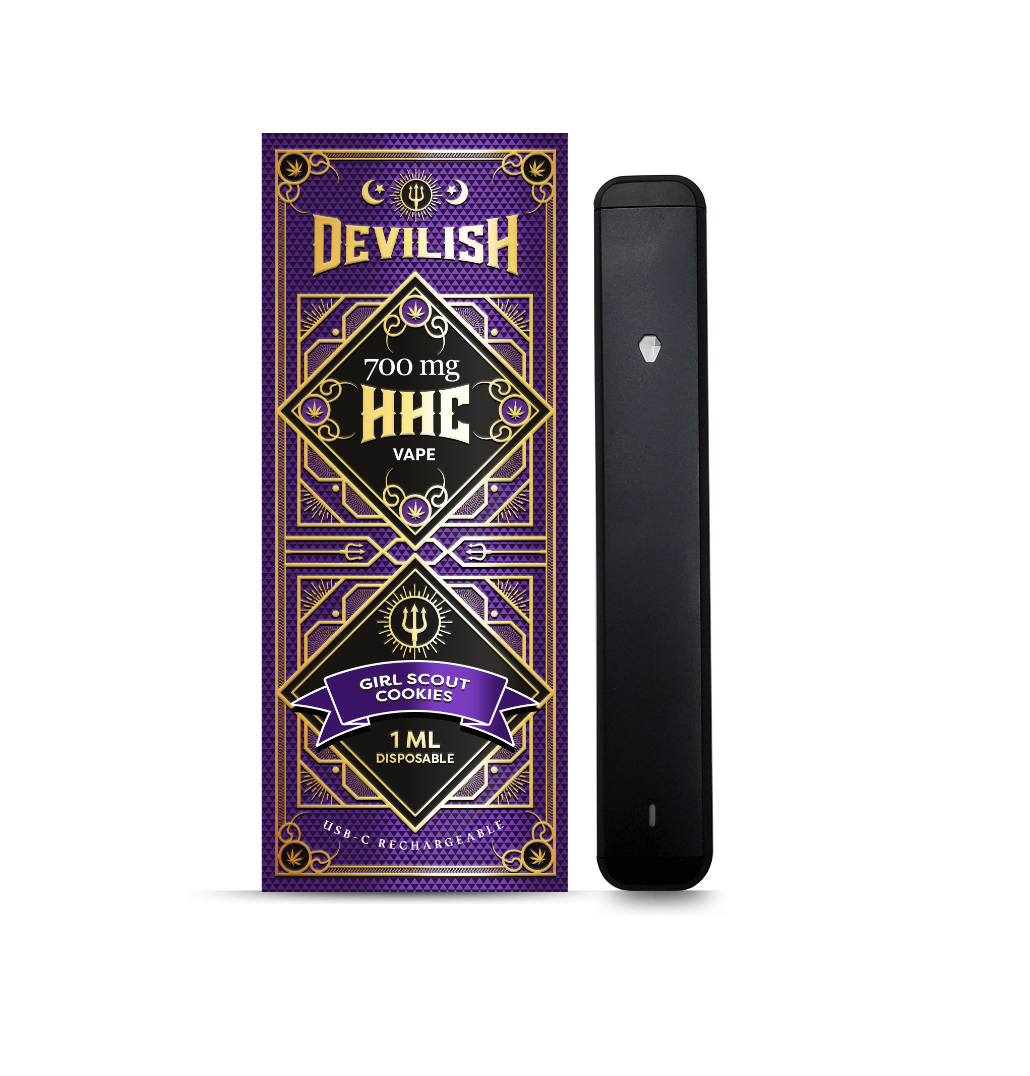 Devilish 700mg HHC Disposable Vape Pen, Girl Scout Cookies