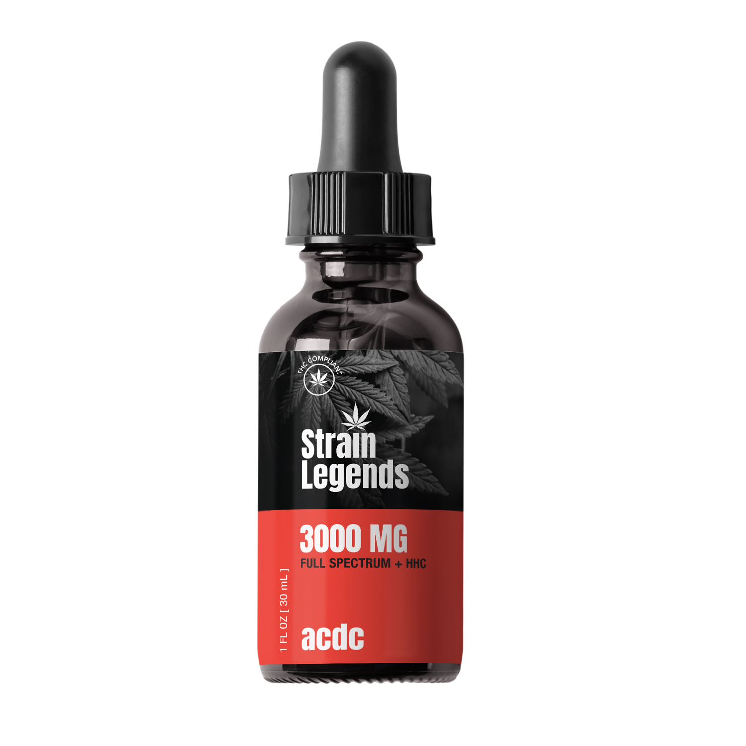 Strain Legends 3000 mg Full Spectrum + HHC Tincture, ACDC