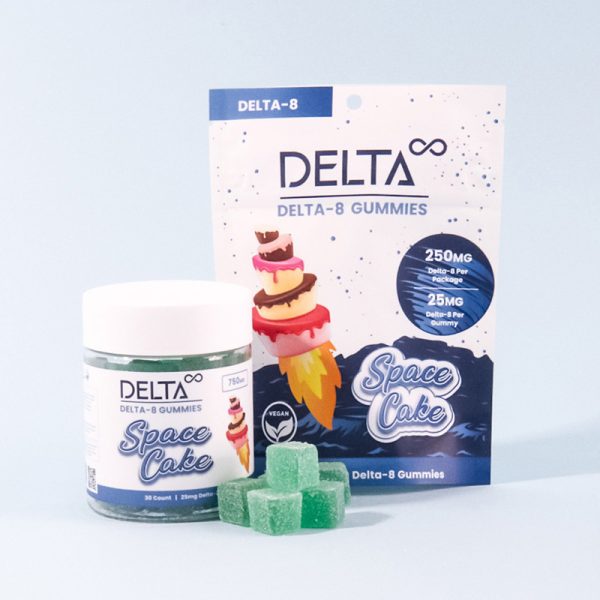 delta 8 gummies blue space cake flavored