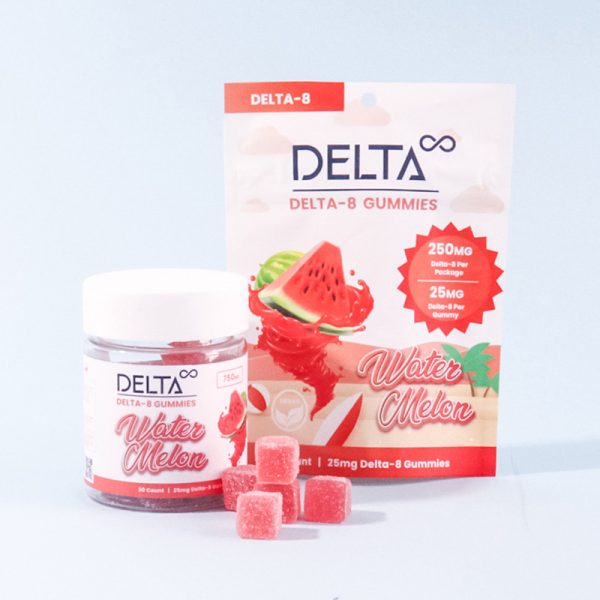 delta 8 gummies watermelon flavor pink