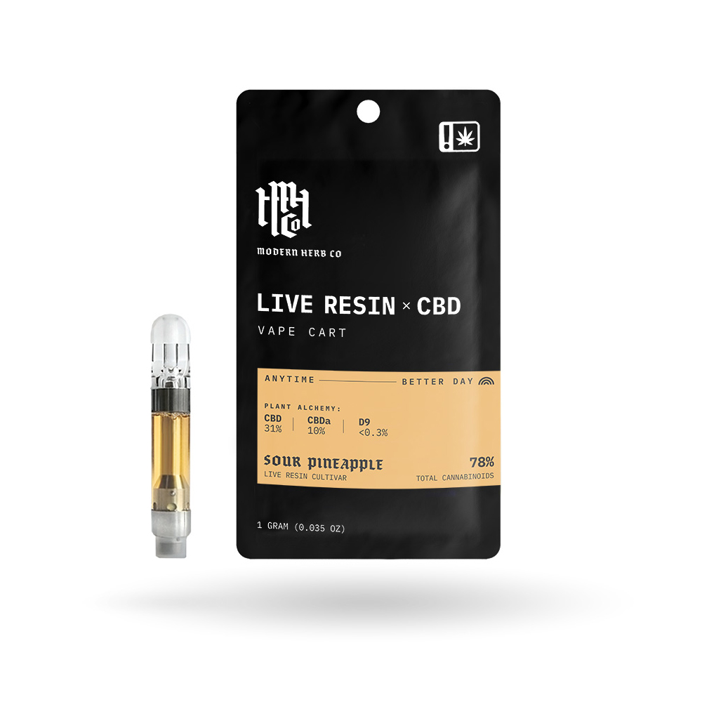 Modern Herb Co Livce Resin CDB Vape Cartridge - Sour Pineapple