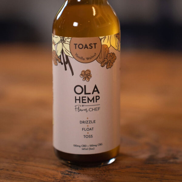 Flower Farma Ola Hemp TOAST Culinary Oil by Flower Chef Bottle